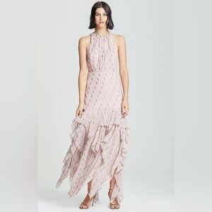 Halston Blush Maxi Dress